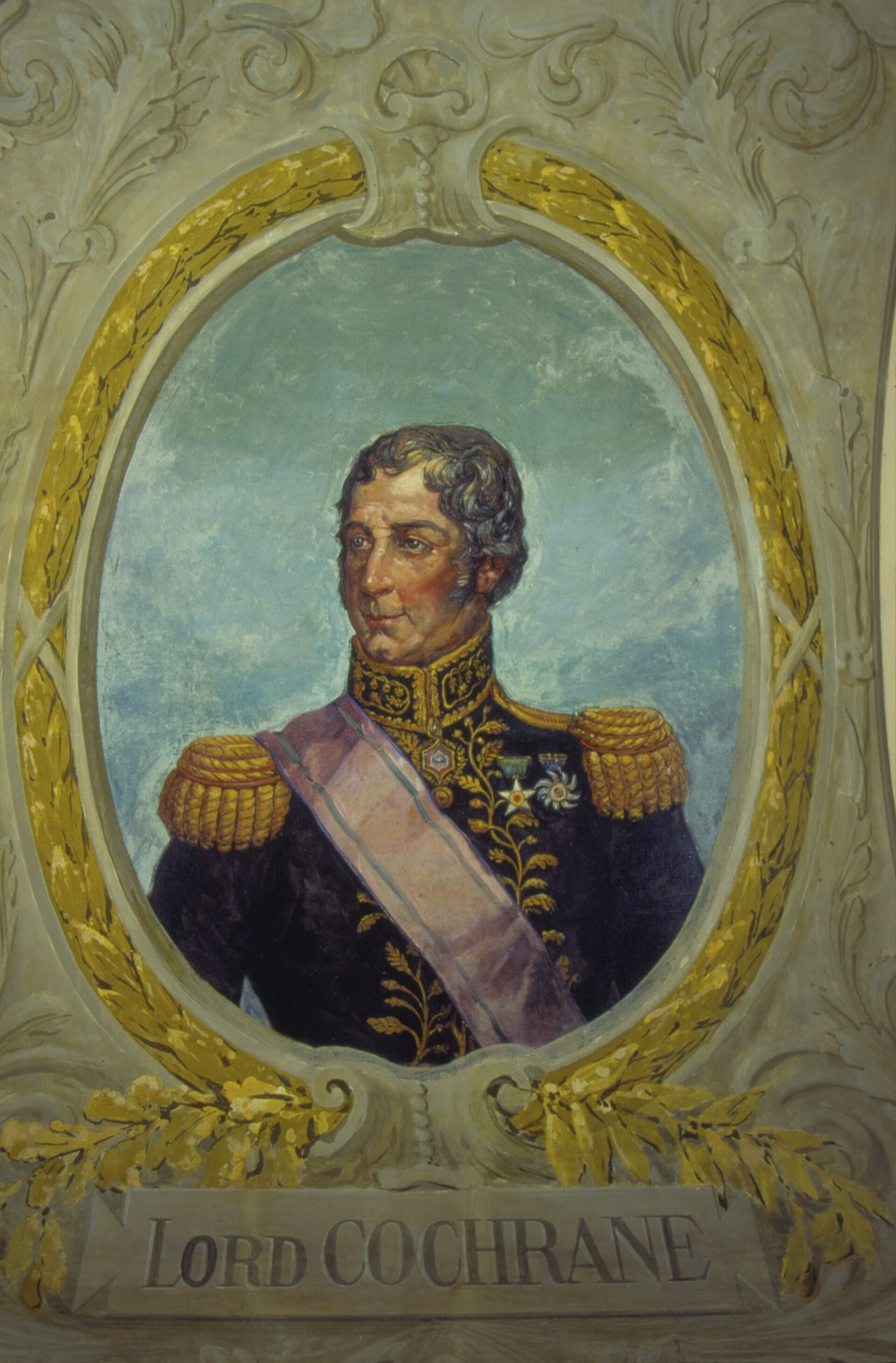 Imagem de referência de Retrato de Alexandre Tomás Cochrane (Lord Cochrane), descrito nos dados abertos como pintura de Oscar Pereira da Silva