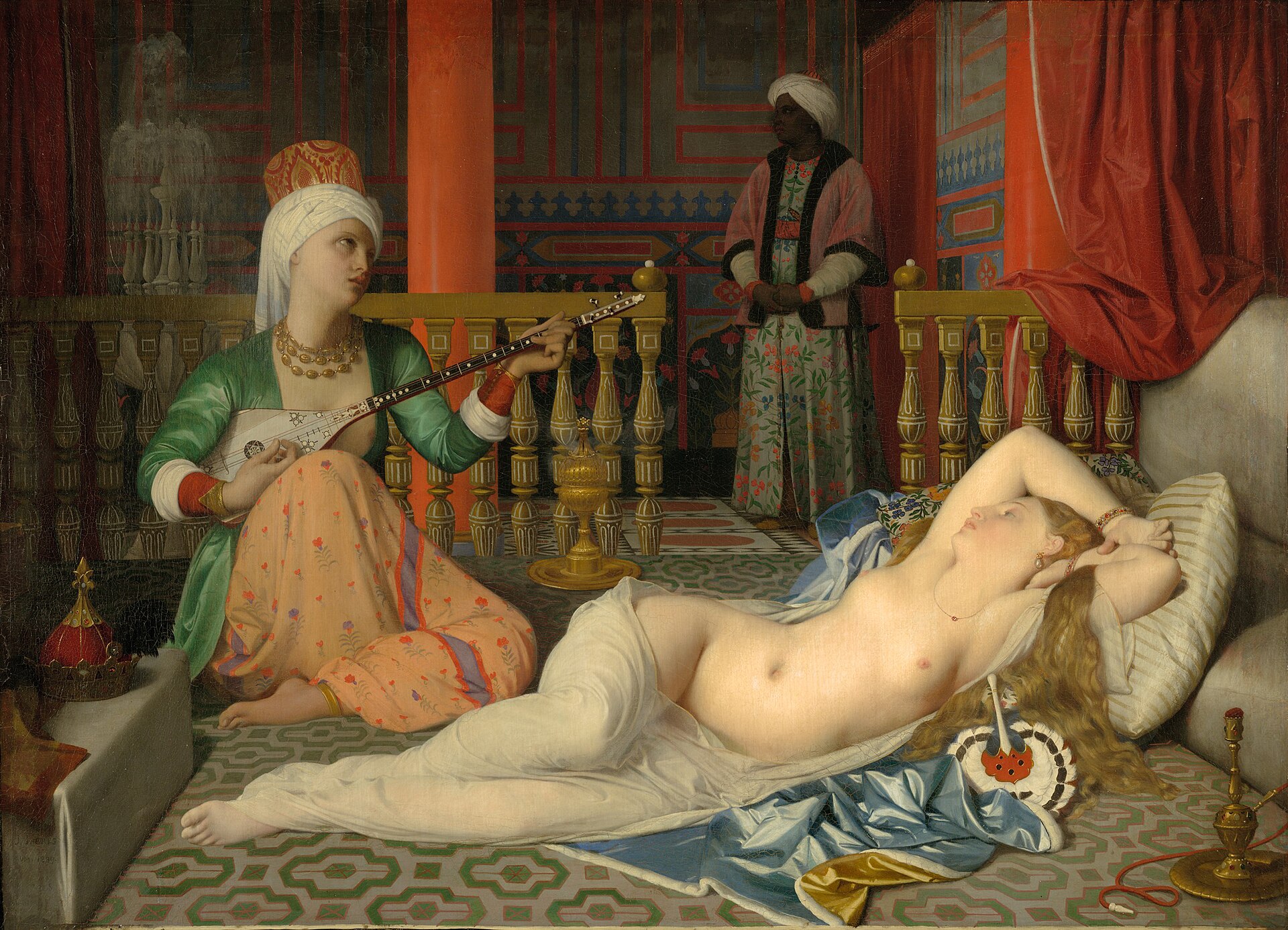 Imagem de referência de Odalisca com Escrava, descrito nos dados abertos como pintura de Jean-Auguste Dominique Ingres