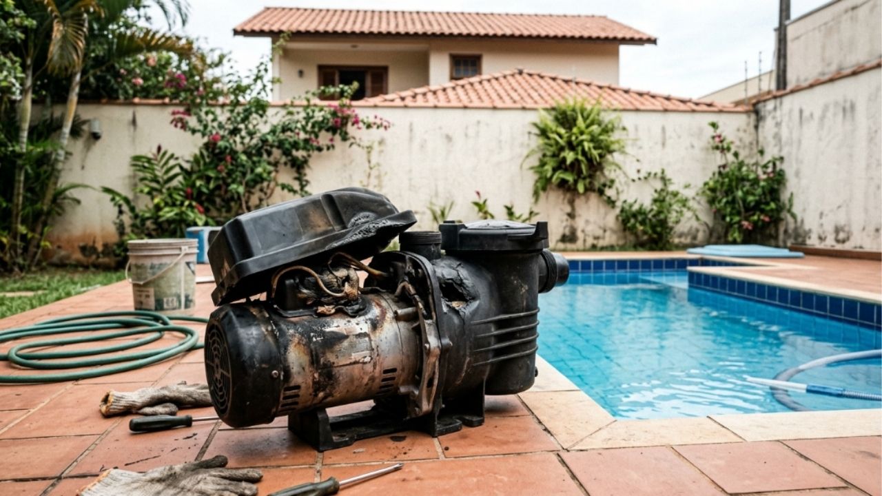Família constrói piscina aquecida de R$ 35 mil para curtir o inverno e, 3 anos depois, vê o motor queimar sem cobertura da loja enquanto o empréstimo bancário ainda está pela metade