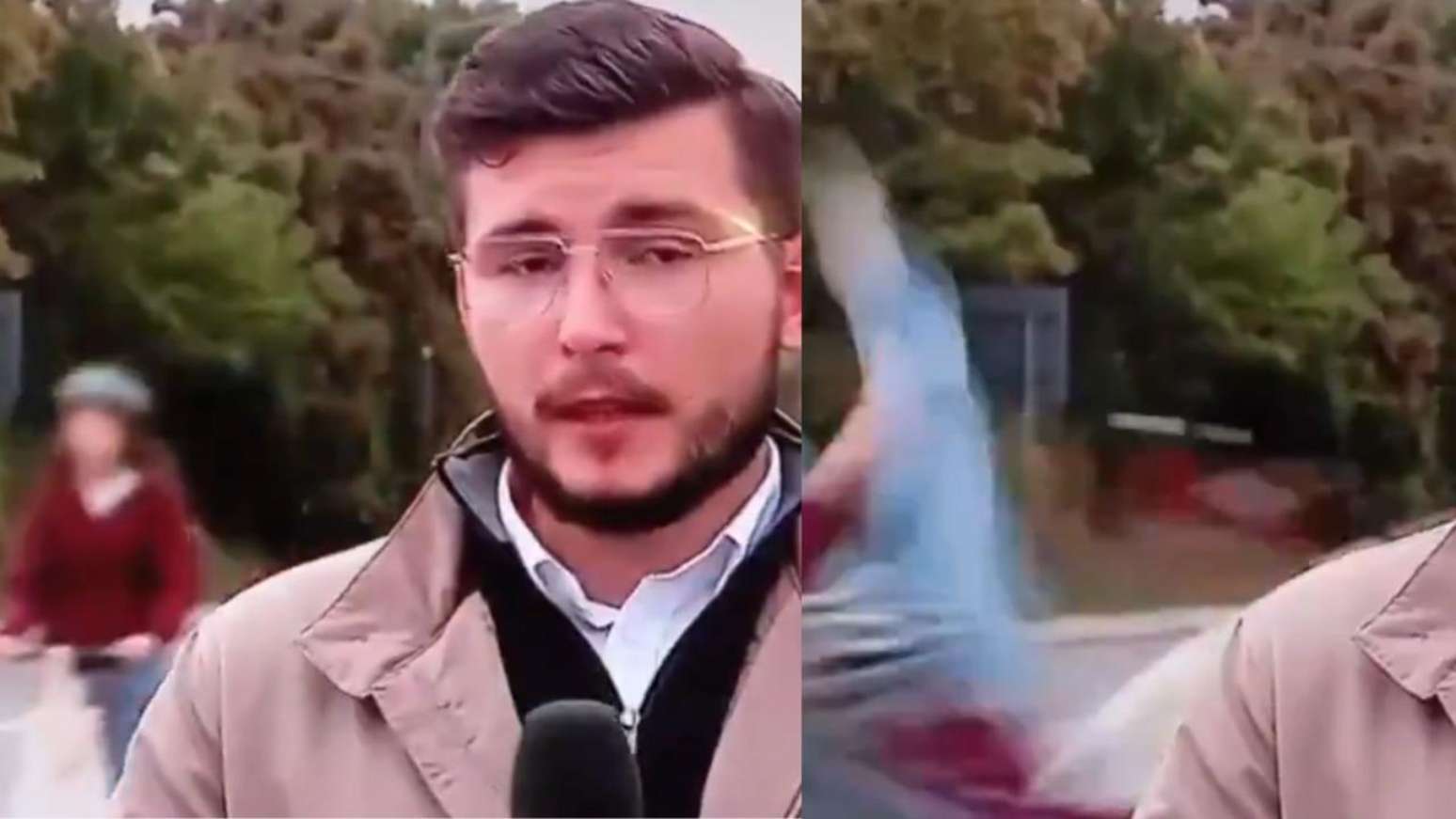 A jovem trafegava de patinete elétrico pela rua Kartuska quando foi atingida pelo veículo