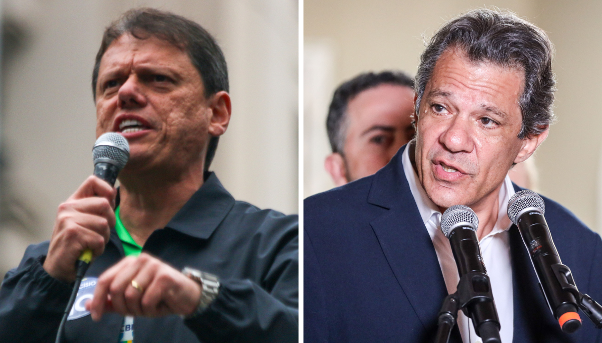 Real Time: Tarcísio tem 50% das intenções de voto no 1º turno no Grande ABC; Haddad soma 44%