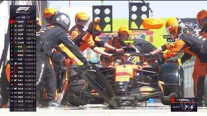 Stroll causa safety car virtual; Norris tem pit stop demorado e perde posições