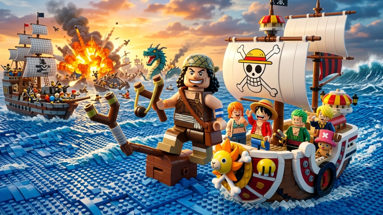 One Piece coloca Usopp como protagonista de uma nova série animada que reconta a aventura dos Chapéus de Palha em LEGO