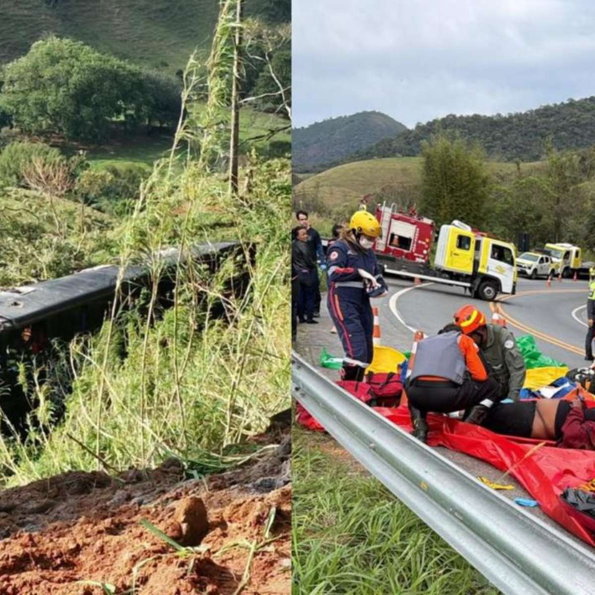 Acidente entre ônibus e carro deixa cinco mortos e cerca de 40 feridos no interior de SP