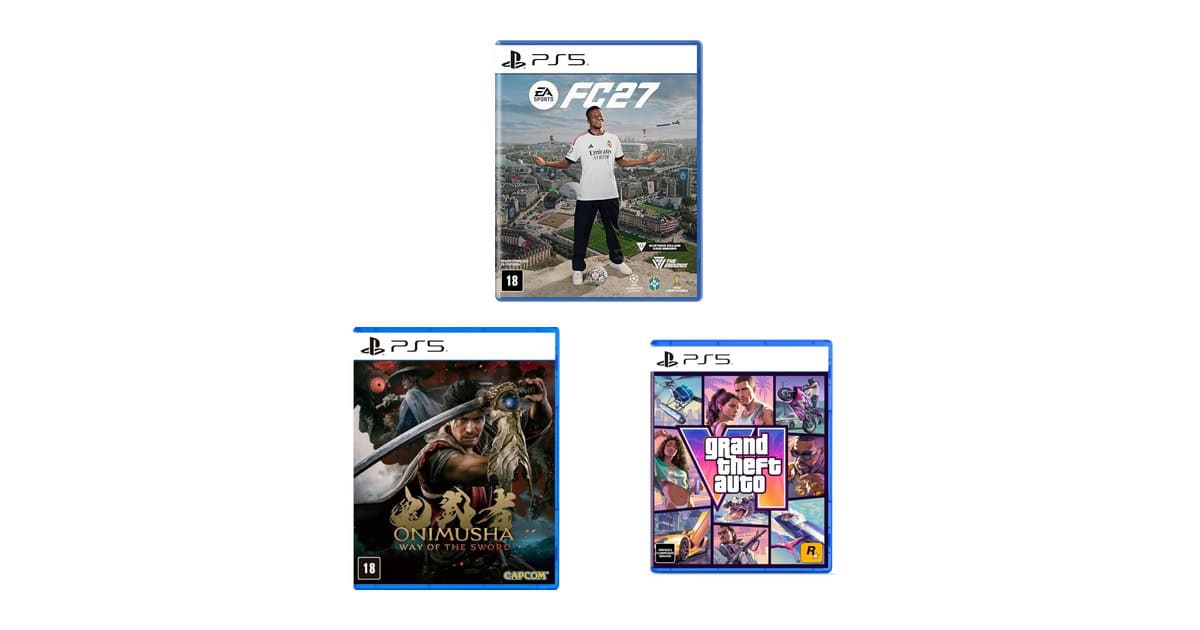 GTA VI, EA FC 27 e mais: jogos imperdíveis para PS5 em promoção na Amazon