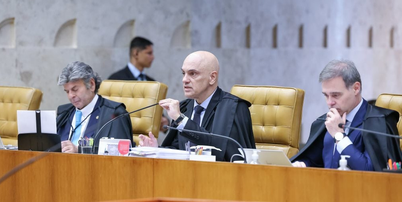 No centro da crise do STF estão os nomes dos ministros Alexandre de Moraes e André Mendonça Foto: Antonio Augusto/STF