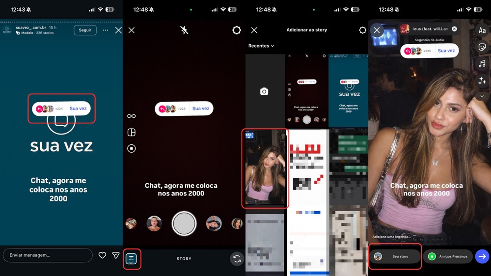 Participe da trend "Sua vez" — Foto: TechTudo/Késya Holanda