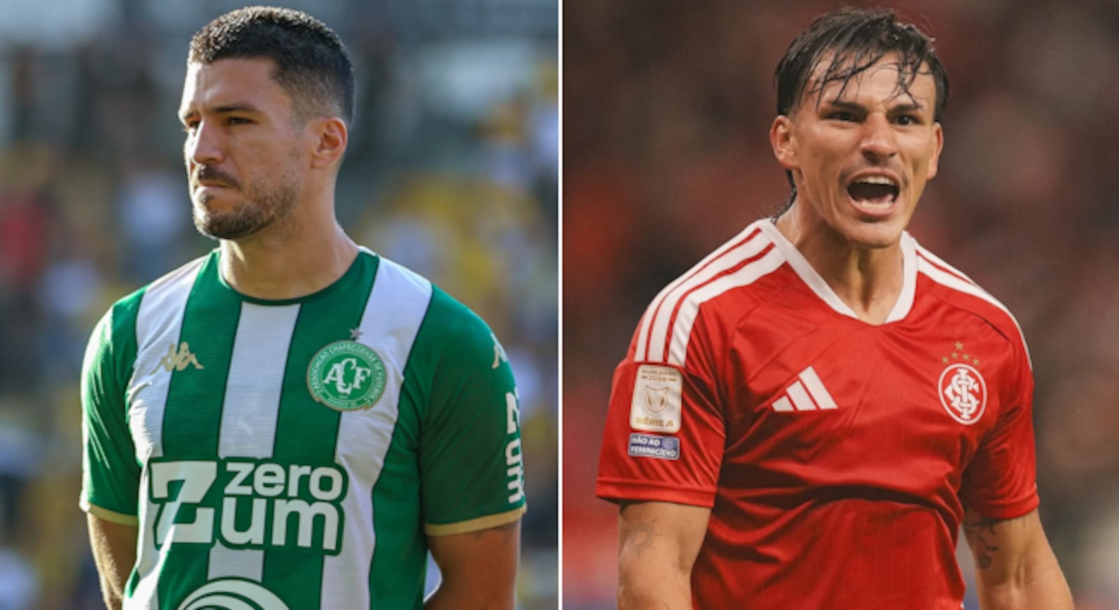Marcinho e Bernabei entram em campo para o duelo deste sábado (12) Rafael Bressan/Chapecoense ; Reprodução/Instagram @alexandrobernabei