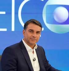 O candidato Flávio Bolsonaro no programa 'Entrevista com o Candidato', na Globo, em agosto Foto: Manoela Mello/TV Globo