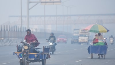National Highway 9 in Dasna on Saturday. (Sakib Ali /Hindustan Times)