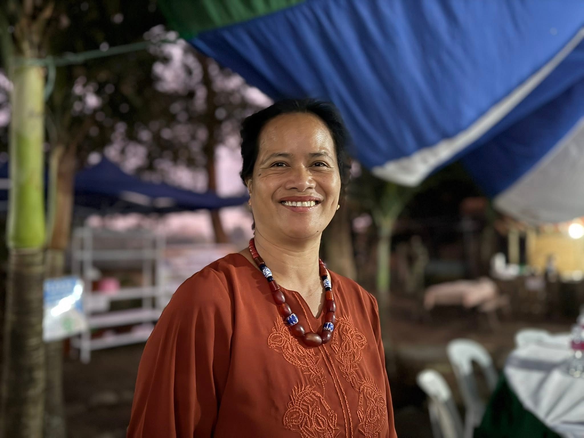 Rowena Gonnay of Pasil, Kalinga, receives the 2026 ByungSoo Kim Award for her work in preserving indigenous food heritage, biodiversity, and ancestral knowledge. Photo by Mia Magdalena Fokno/Rappler