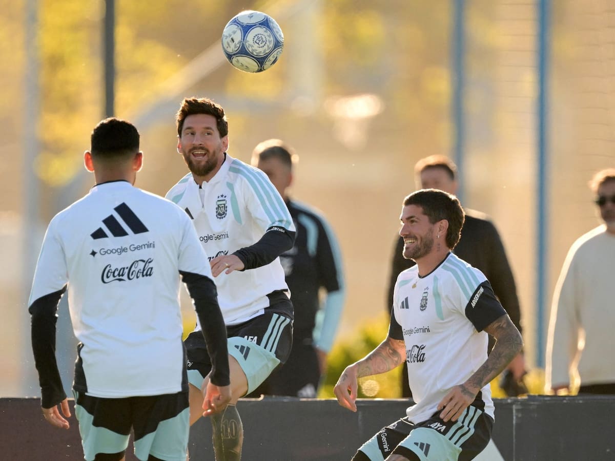 Messi tuvo su último entrenamiento con la selección argentina