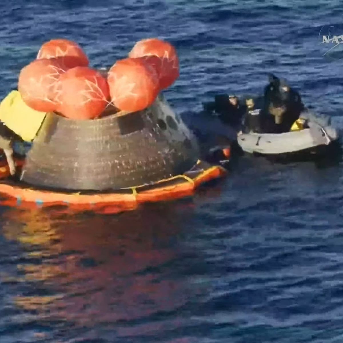 La nave amerizó en el océano Pacífico, frente a la costa de San Diego