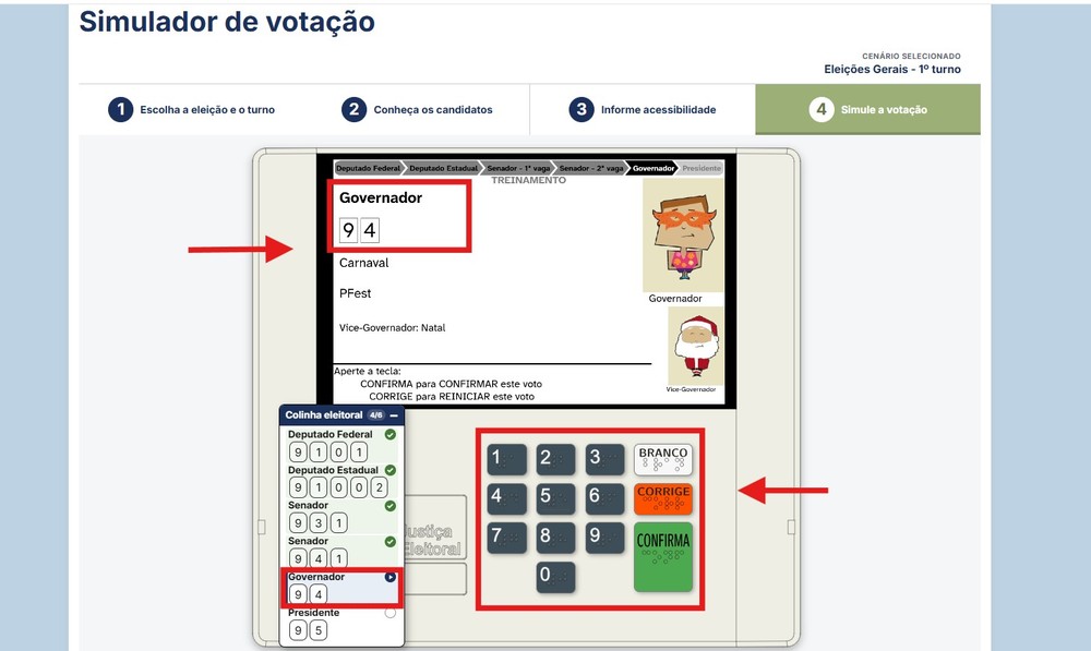 Como votar na urna eletrônica nas Eleições 2026: veja ordem de votação