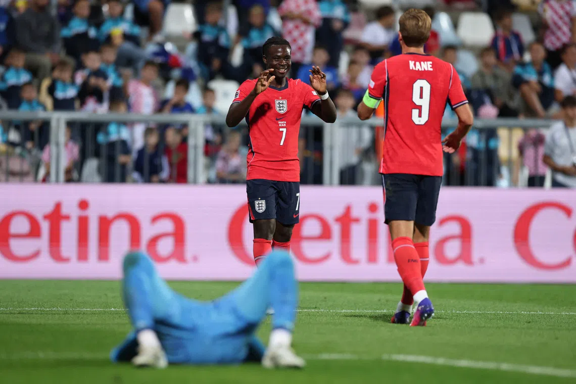 Dobres de Kane e Saka levam a Inglaterra à vitória por 7-0 contra a Croácia