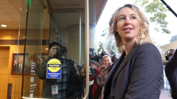 Elizabeth Holmes pictured as shed arrived at federal court on 17 October 2022 in San Jose, California