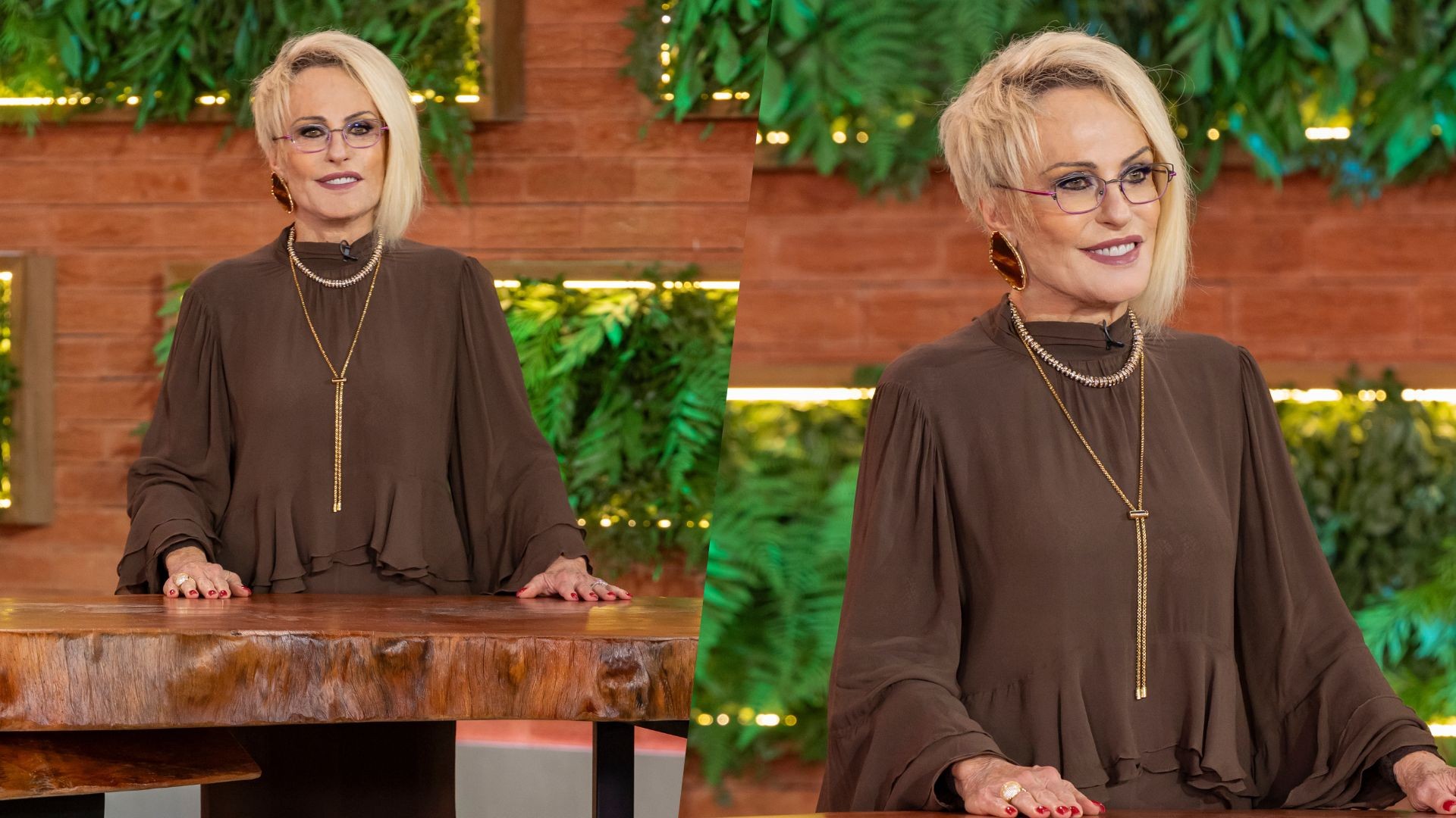 Ana Maria aposta em novo visual e acessórios com brilho na estreia da 2ª temporada do Chef de Alto Nível