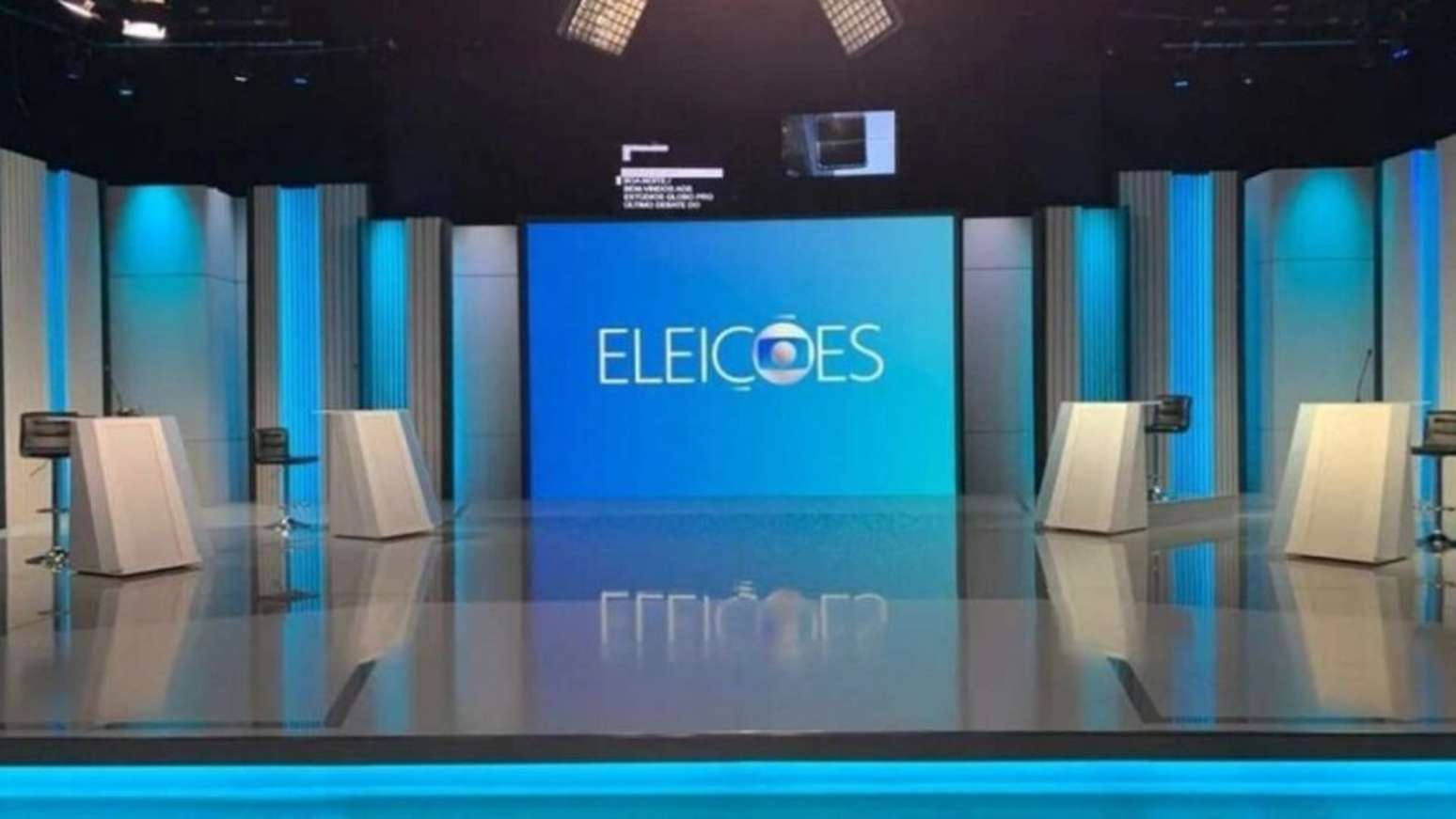 Púlpitos do debate da Globo em 2022