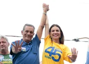 Paula Belmonte e o vice juiz Everardo Ribeiro