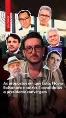 Veja propostas em comum de Lula, Flávio Bolsonaro e outros 4 candidatos a presidente
