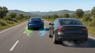 Como o carro de trás sabe que um elétrico está freando sem pisar no pedal?